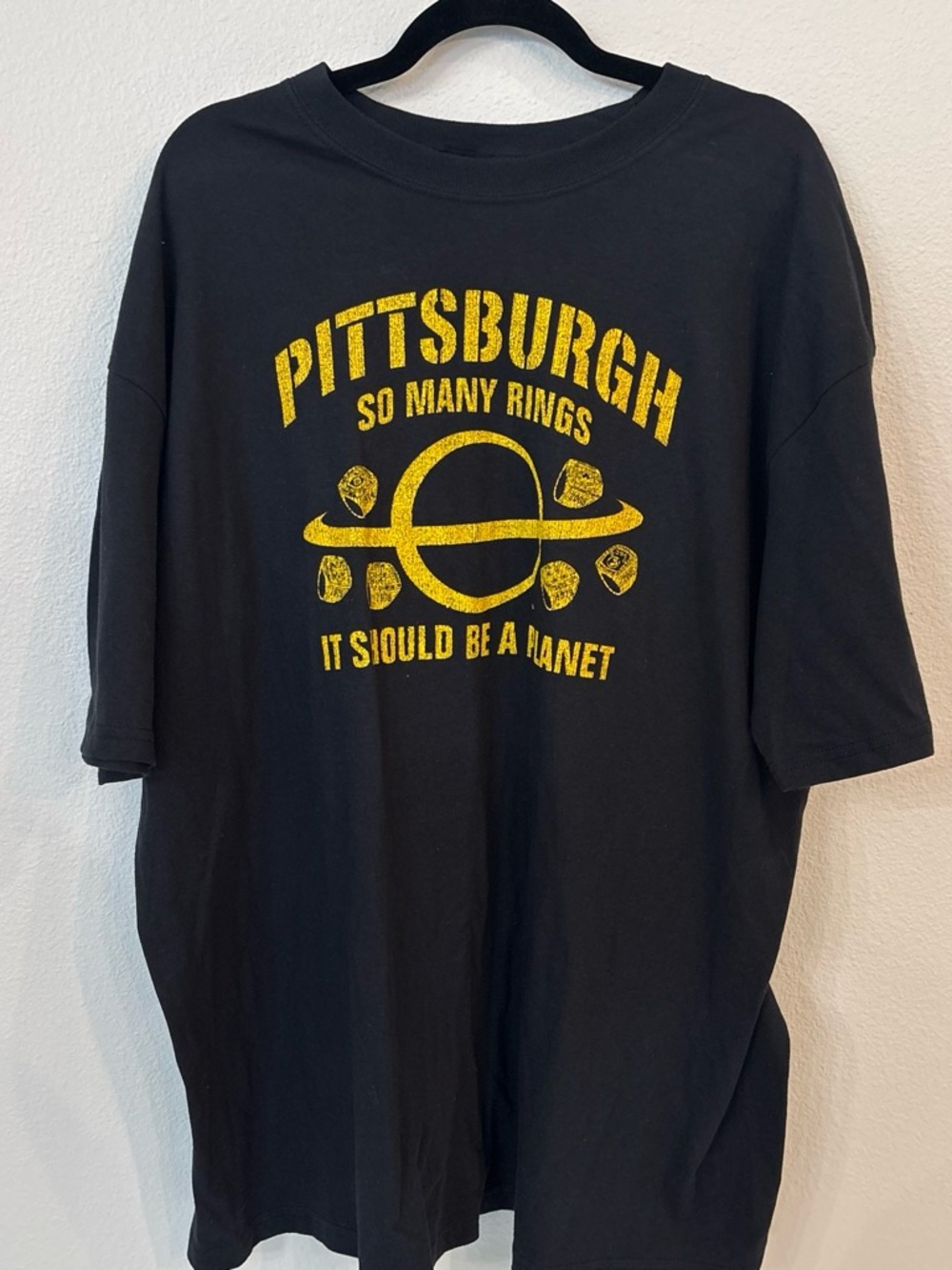 Pittsburgh Steelers 'So Many Rings' Graphic T-Shirt - Black & Yellow